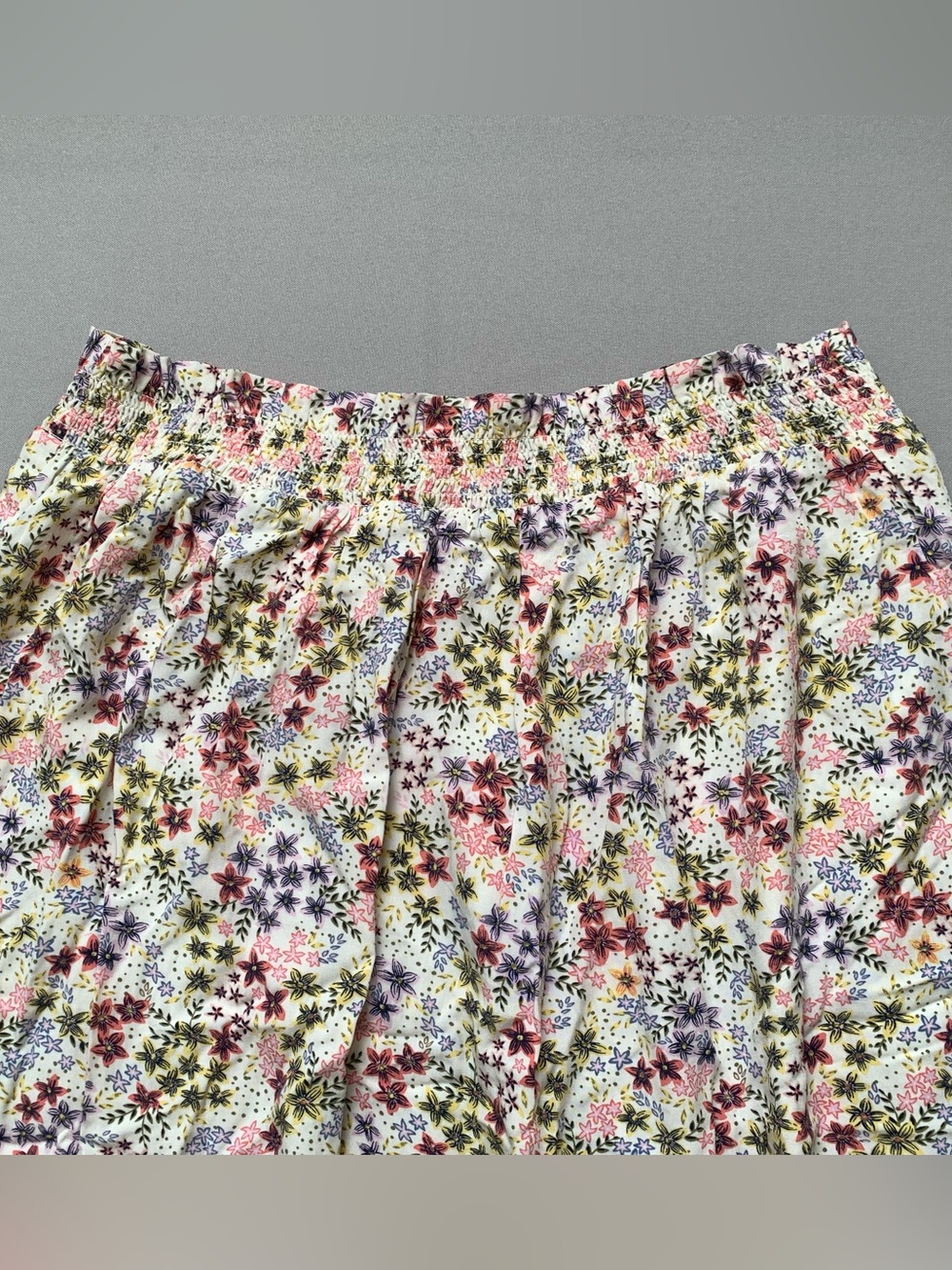 Old Navy NWT Floral Midi Skirt Large Rayon Pull On Boho Cottagecore - Picture 3 of 12